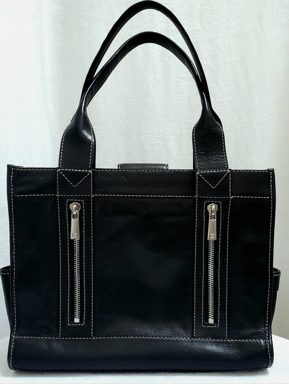 Michael Kors Aviator Business Laptop Structured Tote/ Brief NWOT Black Leather